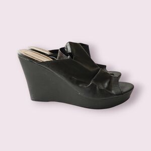 Coconuts by Matisse Vintage Black Leather Mules Size 9